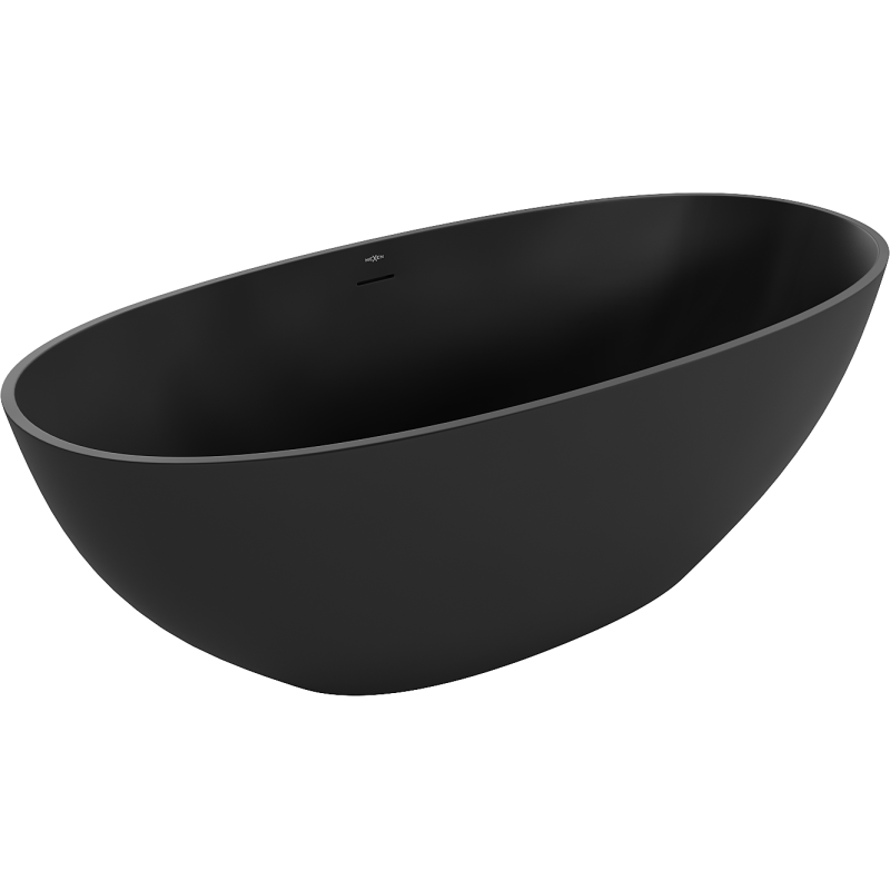 Mexen Bari baignoire autonome en conglomérat 165 x 75 cm, Noir mat - 57221657570