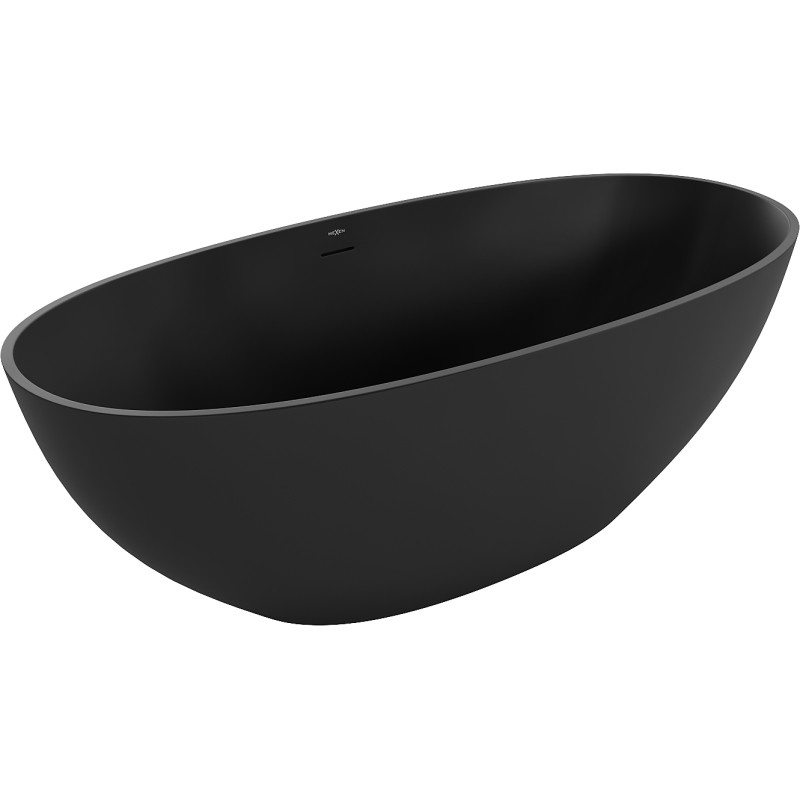 Mexen Bari baignoire autoportante en conglomérat 165 x 75 cm, noir mat - 57221657570