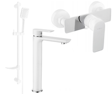 Mexen Alfa Ensemble de douche DF62, blanc/chrome - 745714DF62-02