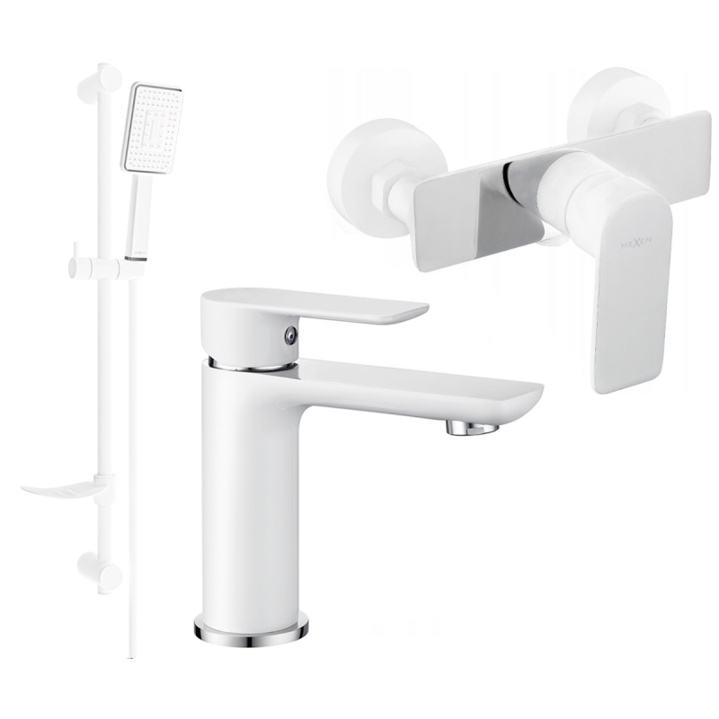 Mexen Alfa DF54 ensemble de douche, blanc/chromé - 745704DF54-02