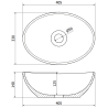 Mexen Elza lavabo posé sur plan 40 x 33 cm, cappuccino mat - 21014064
