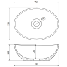 Mexen Elza lavabo de comptoir 40 x 33 cm, Platine mat - 21014063