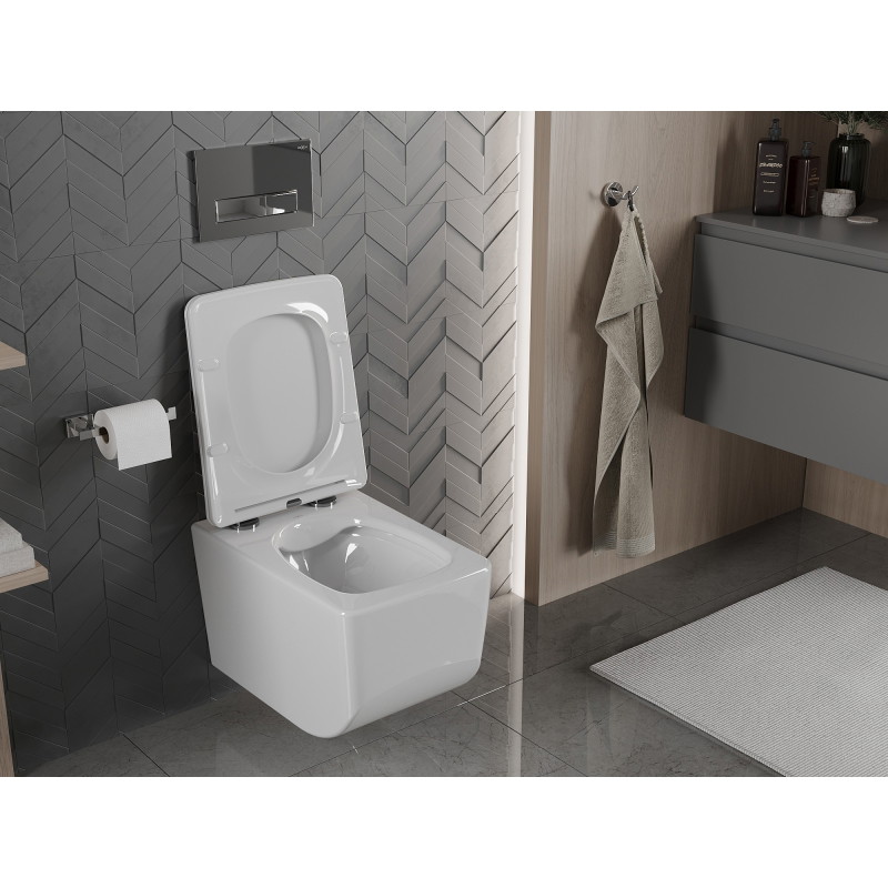 Mexen Vera cuvette WC Rimless avec abattant à descente progressive slim, duroplast, blanc - 30164000