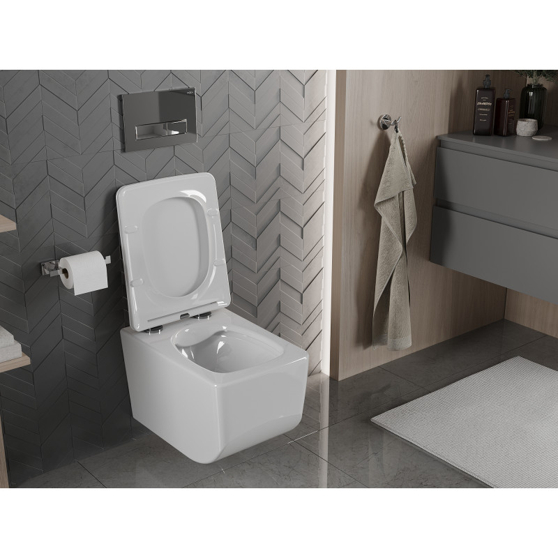 Mexen Vera cuvette WC sans rebord avec abattant à descente lente slim, duroplast, blanc - 30164000