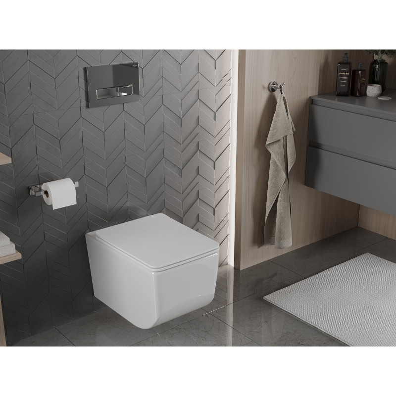 Mexen Vera cuvette WC sans rebord avec abattant à descente lente slim, duroplast, blanc - 30164000