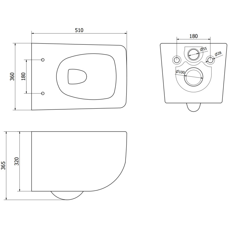Mexen Vera cuvette WC Rimless avec abattant à descente lente slim, duroplast, blanc - 30164000