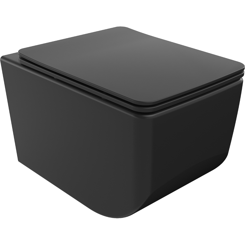 Mexen Vera cuvette WC Rimless avec abattant slim à descente lente, duroplast, noir mat - 30164070