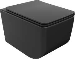 Mexen Vera cuvette WC sans rebord avec abattant à descente progressive slim, duroplast, noir mat - 30164070