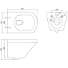 Cuvette WC Mexen Vito Rimless avec abattant à descente lente slim, duroplast, blanc brillant - 30174000