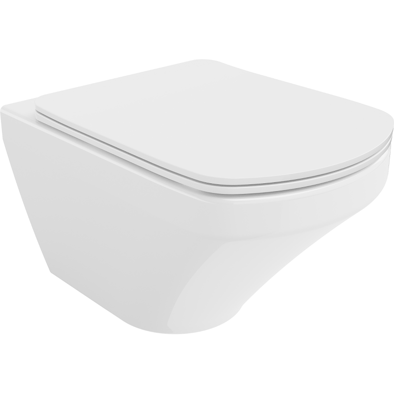 Cuvette WC Mexen Vito Rimless avec abattant à descente lente slim, duroplast, blanc brillant - 30174000