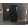 Mexen Vera cuvette WC sans rebord avec abattant à descente progressive slim, duroplast, noir mat - 30164070