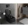 Mexen Vera cuvette WC sans rebord avec abattant à descente progressive slim, duroplast, noir mat - 30164070