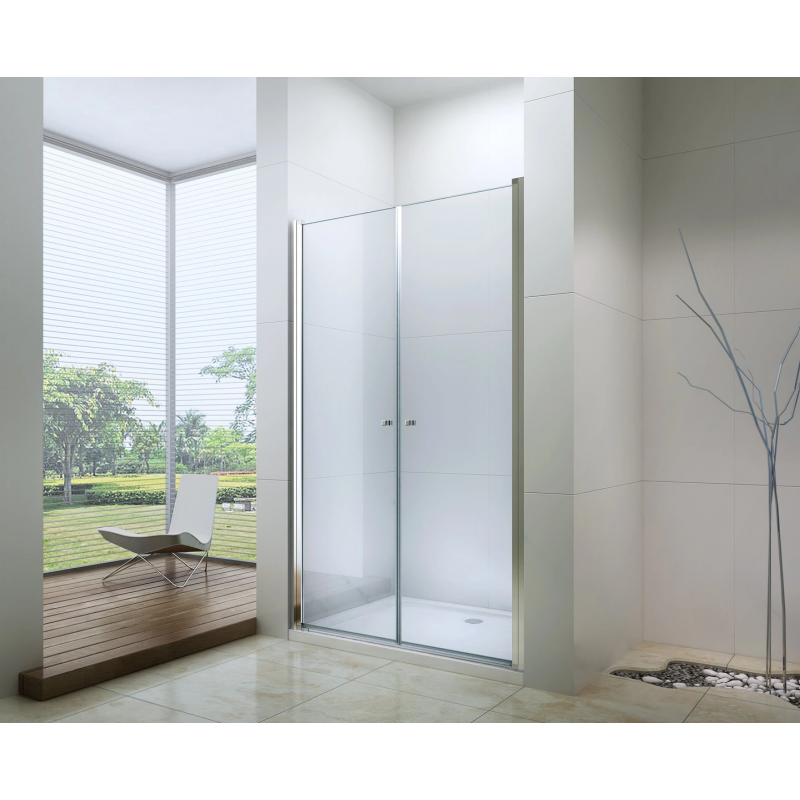Mexen Texas porte de douche pivotante 80 cm, transparent, chrome - 880-080-000-01-00
