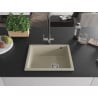 Mexen Pedro évier en granit 1 bac 560 x 460 mm, beige, siphon chromé - 6508561000-69