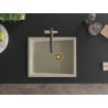 Mexen Pedro évier en granit 1 bac 560 x 460 mm, beige, siphon doré - 6508561000-69-G