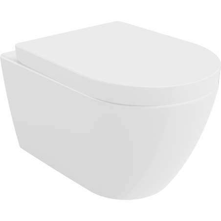 Mexen Rico bol de toilette dur Rimless siège à fermeture lente, Blanc - 30478000