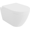 Mexen Rico bol de toilette dur Rimless siège à fermeture lente, Blanc - 30478000