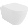 Mexen Rico cuvette WC sans bride avec abattant à descente lente rigide, blanc brillant - 30478000