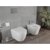 Mexen Rico bol de toilette dur Rimless siège à fermeture lente, Blanc - 30478000