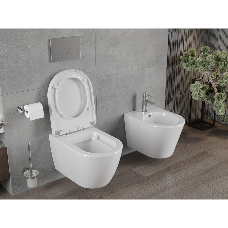 Mexen Rico Cuvette WC avec abattant à descente lente, rigide, blanc brillant - 30478000