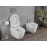 Mexen Rico bol de toilette dur Rimless siège à fermeture lente, Blanc - 30478000