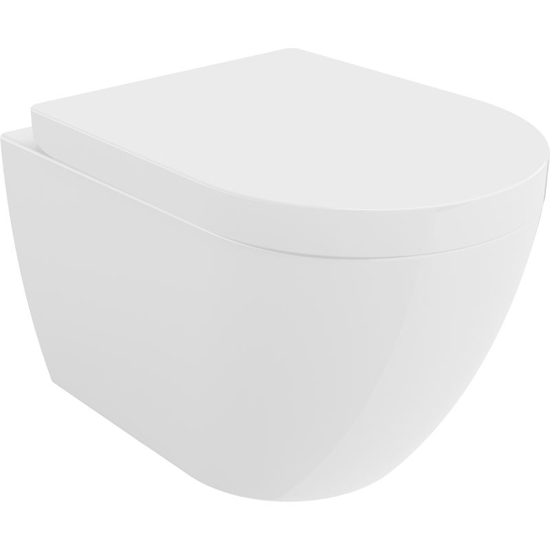 Mexen Lena bol de toilette dur Rimless siège à fermeture lente, Blanc - 30298000