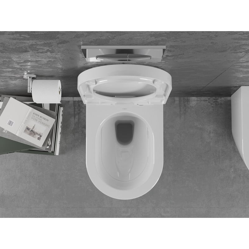 Mexen Lena cuvette WC avec abattant à fermeture lente, rigide, blanc brillant - 30298000
