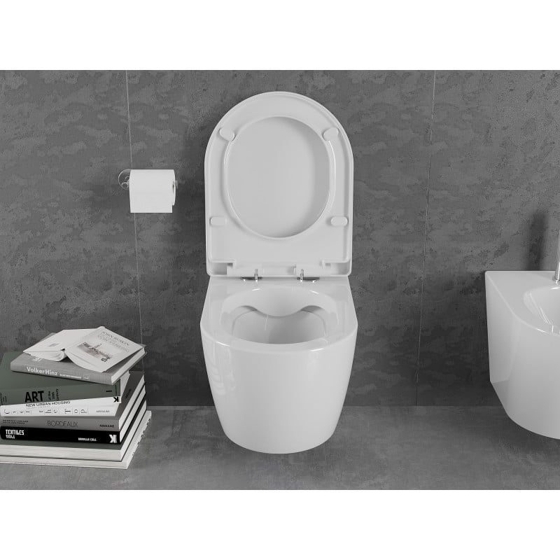 Mexen Lena cuvette WC avec abattant à fermeture lente, rigide, blanc brillant - 30298000