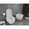 Mexen Lena bol de toilette dur Rimless siège à fermeture lente, Blanc - 30298000