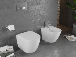 Mexen Lena cuvette WC avec abattant à fermeture lente, rigide, blanc brillant - 30298000