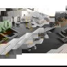 Mexen Carlos évier en granit à 1,5 cuve avec robinet mélangeur Savita, Noir moucheté - 6518-76-672601-50