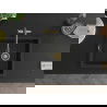 Mexen Pedro évier en granit à 1 cuve 560 x 460 mm, Noir, siphon Or - 6508561000-77-G