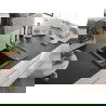 Mexen Enzo évier en granit 1 cuve avec égouttoir et robinet de cuisine Savita, noir/argent métallisé - 6506-73-672601-00
