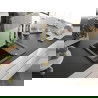 Mexen Enzo évier en granit 1 bac avec égouttoir et mitigeur de cuisine Savita, noir/métallisé argent - 6506-73-672601-50