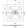Receveur de douche carré Mexen Hugo SMC 100 x 100 cm, noir - 42701010