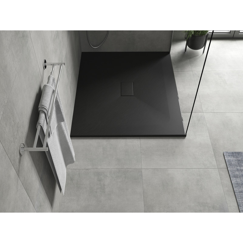 Mexen Hugo receveur de douche rectangulaire SMC 110 x 100 cm, noir - 42701011