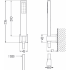 Mexen R-02 ensemble de douche murale, chromé - 785005050-00