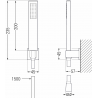 Mexen R-02 ensemble de douche à main, gris métallisé brossé - 785005050-66