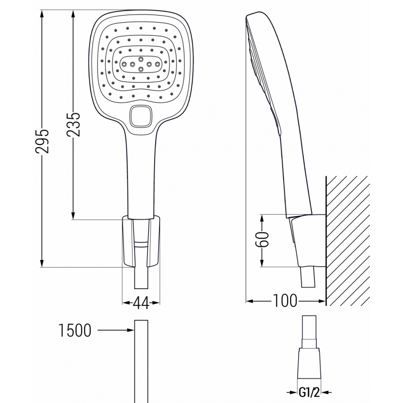 Mexen R-17 ensemble de douche ponctuel, chrome - 785175052-00