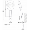Mexen R-22 ensemble de douche fixe, chromé - 785225052-00