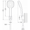 Mexen R-33 ensemble de douche point-à-point, chromé/blanc - 785335052-02