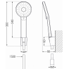 Mexen R-40 ensemble de douche à main, gris fusil brossé - 785405052-66