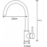 Mexen Luna robinet de cuisine, Chrome - 671400-00