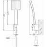 Mexen R-45 kit de douche fixe, noir - 785455052-70