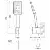 Mexen R-54 ensemble de douche mural, noir/chrome - 785545052-71