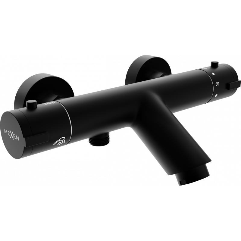 Mexen Kai robinet de baignoire thermostatique, noir - 77300-70