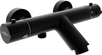 Mexen Kai mitigeur de baignoire thermostatique, noir - 77300-70