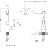Mexen Matias évier de cuisine en granit 1,5 bac avec égouttoir et robinet Carla, beige - 6502-69-670700-70