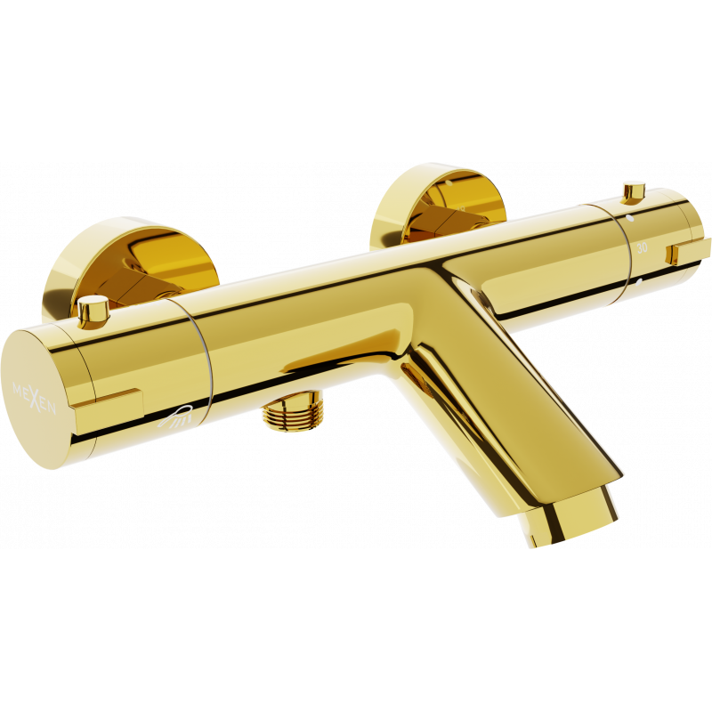 Mexen Kai robinet de baignoire thermostatique, doré - 77300-50
