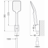 Mexen R-62 ensemble de douche à point fixe, noir - 785625052-70